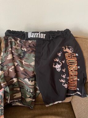 Warrior Men’s Camo & Black Athletic Shorts
